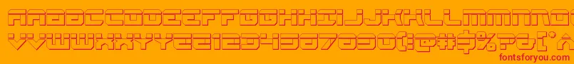 Gearheadbullet Font – Red Fonts on Orange Background