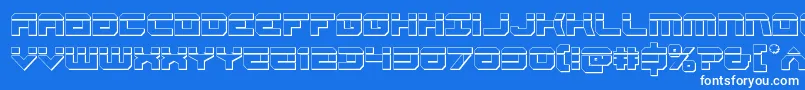 Gearheadbullet Font – White Fonts on Blue Background