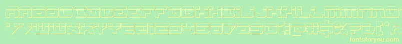 Gearheadbullet Font – Yellow Fonts on Green Background