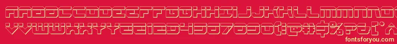 Gearheadbullet Font – Yellow Fonts on Red Background