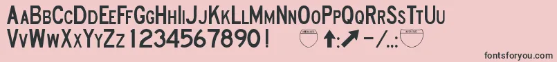 RoadSignD Font – Black Fonts on Pink Background