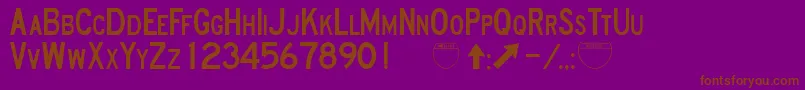 More about RoadSignD Font RoadSignD Font – Brown Fonts on Purple Background