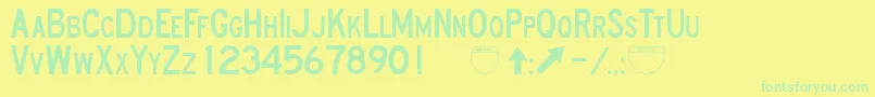 Więcej informacji o czcionce RoadSignD Czcionka RoadSignD – zielone czcionki na żółtym tle