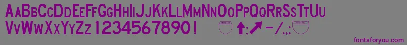 Fonte RoadSignD – fontes roxas em um fundo cinza