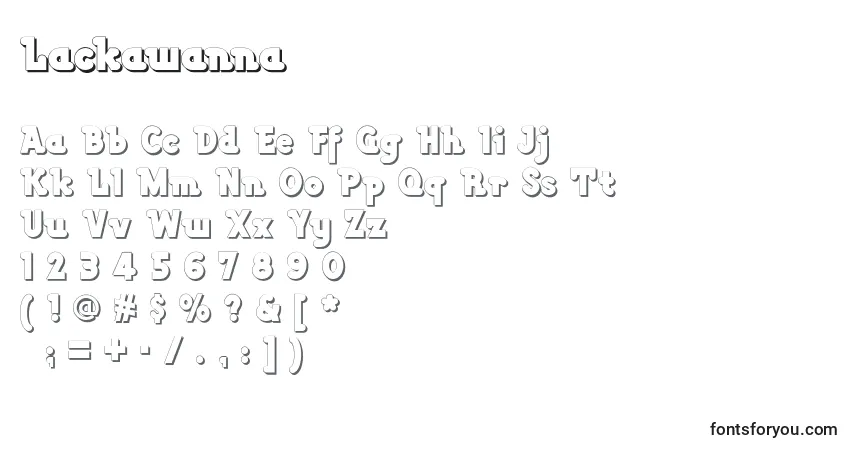 Fuente Lackawanna - alfabeto, números, caracteres especiales