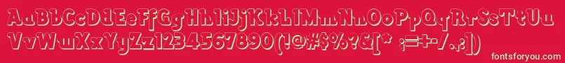 Lackawanna Font – Green Fonts on Red Background