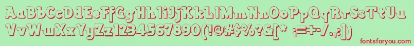 Lackawanna Font – Red Fonts on Green Background