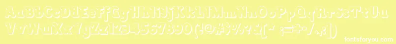 Lackawanna Font – White Fonts on Yellow Background