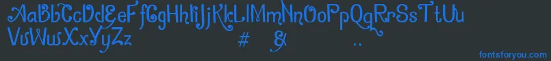 ZamrudKhatulistiwa Font – Blue Fonts on Black Background