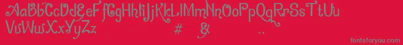 ZamrudKhatulistiwa Font – Gray Fonts on Red Background