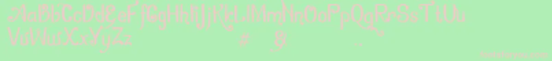 ZamrudKhatulistiwa Font – Pink Fonts on Green Background