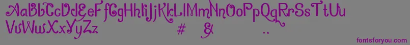 ZamrudKhatulistiwa Font – Purple Fonts on Gray Background