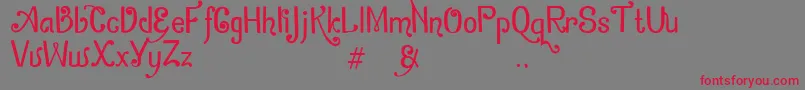 ZamrudKhatulistiwa Font – Red Fonts on Gray Background