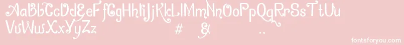 ZamrudKhatulistiwa Font – White Fonts on Pink Background