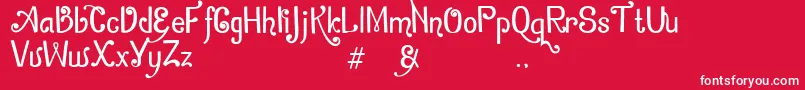 ZamrudKhatulistiwa Font – White Fonts on Red Background