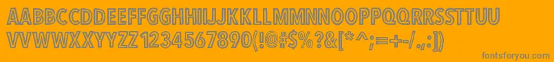 Output Font – Gray Fonts on Orange Background