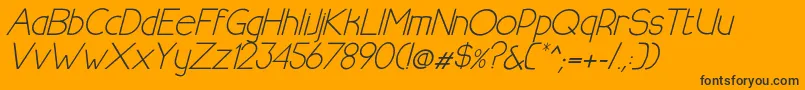 HalfmoonrisingitalicRegular Font – Black Fonts on Orange Background