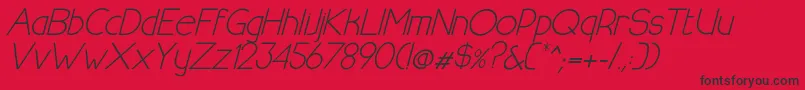 HalfmoonrisingitalicRegular Font – Black Fonts on Red Background