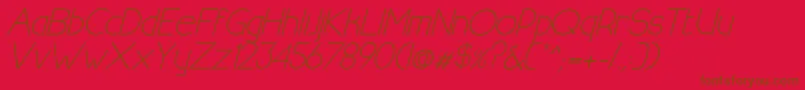 HalfmoonrisingitalicRegular Font – Brown Fonts on Red Background