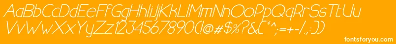 HalfmoonrisingitalicRegular Font – White Fonts on Orange Background