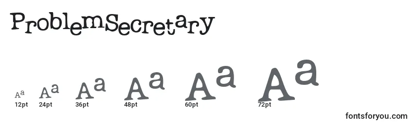 Размеры шрифта ProblemSecretary