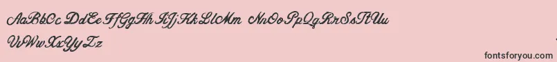 CfjacquescartierRegular-Schriftart – Schwarze Schriften auf rosa Hintergrund