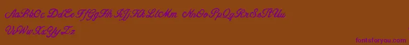 CfjacquescartierRegular Font – Purple Fonts on Brown Background