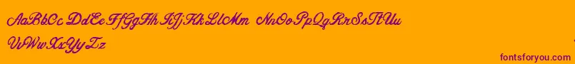 CfjacquescartierRegular-Schriftart – Violette Schriften auf orangefarbenem Hintergrund