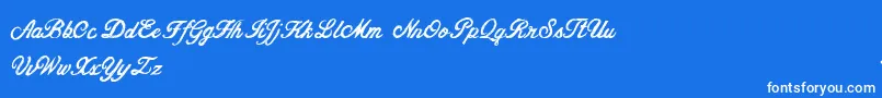 CfjacquescartierRegular-Schriftart – Weiße Schriften auf blauem Hintergrund