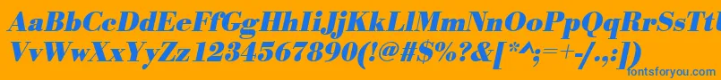 UrwbodonitnarBoldOblique Font – Blue Fonts on Orange Background