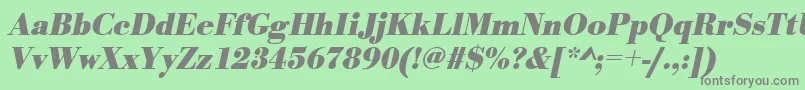 UrwbodonitnarBoldOblique Font – Gray Fonts on Green Background