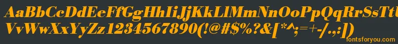 UrwbodonitnarBoldOblique Font – Orange Fonts on Black Background