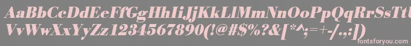 UrwbodonitnarBoldOblique Font – Pink Fonts on Gray Background