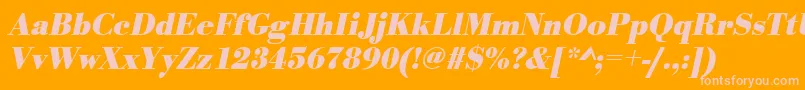 UrwbodonitnarBoldOblique Font – Pink Fonts on Orange Background
