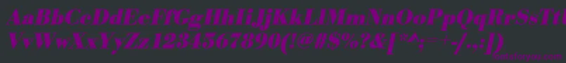 UrwbodonitnarBoldOblique Font – Purple Fonts on Black Background