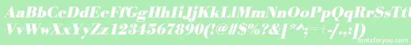 UrwbodonitnarBoldOblique Font – White Fonts on Green Background