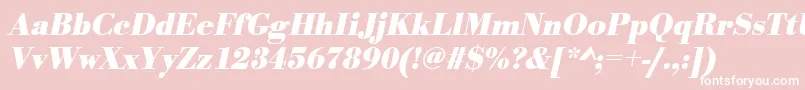 UrwbodonitnarBoldOblique Font – White Fonts on Pink Background