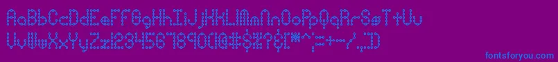 PindownXPlainBrk Font – Blue Fonts on Purple Background