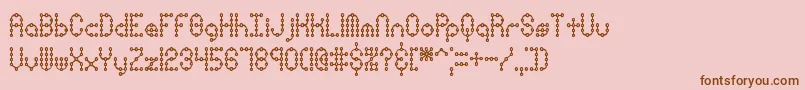 PindownXPlainBrk Font – Brown Fonts on Pink Background