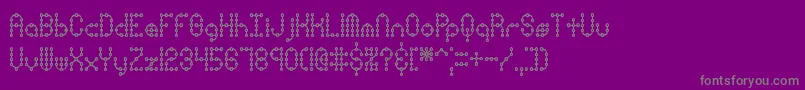 PindownXPlainBrk Font – Gray Fonts on Purple Background