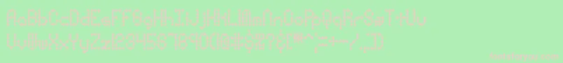 PindownXPlainBrk Font – Pink Fonts on Green Background