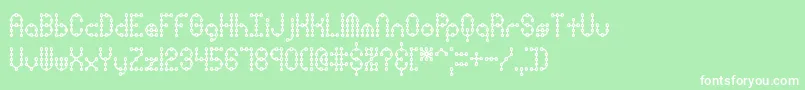 PindownXPlainBrk Font – White Fonts on Green Background
