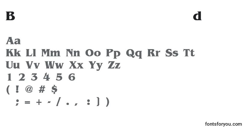 Schriftart BenSmithBold – Alphabet, Zahlen, spezielle Symbole