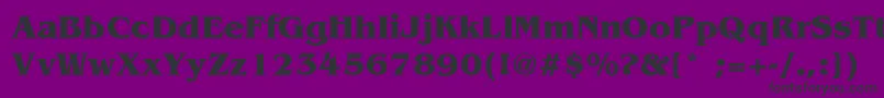 フォントBenSmithBold – 紫の背景に黒い文字