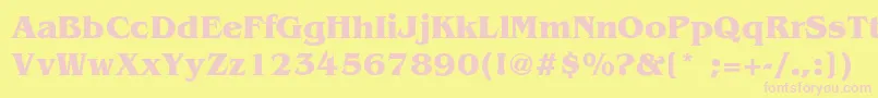 BenSmithBold Font – Pink Fonts on Yellow Background