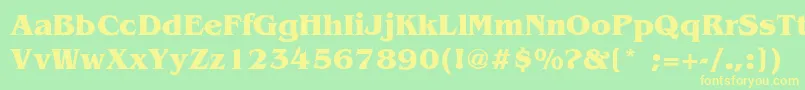 BenSmithBold Font – Yellow Fonts on Green Background