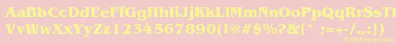 BenSmithBold Font – Yellow Fonts on Pink Background