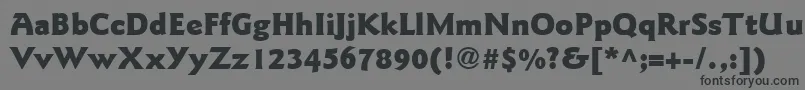 フォントItcGoudySansLtBlack – 黒い文字の灰色の背景
