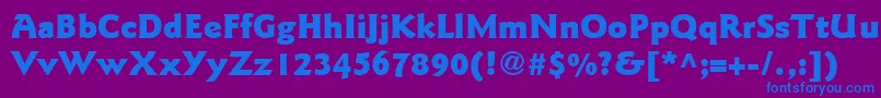 ItcGoudySansLtBlack Font – Blue Fonts on Purple Background