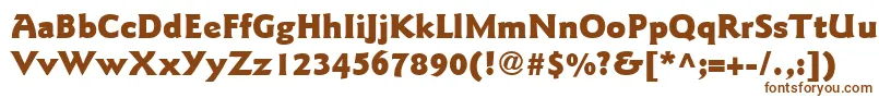ItcGoudySansLtBlack-fontti – ruskeat fontit valkoisella taustalla